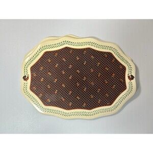 5 Vtg Retro Town & Country Vinyl Rooster Flower MCM Cream Brown Placemat